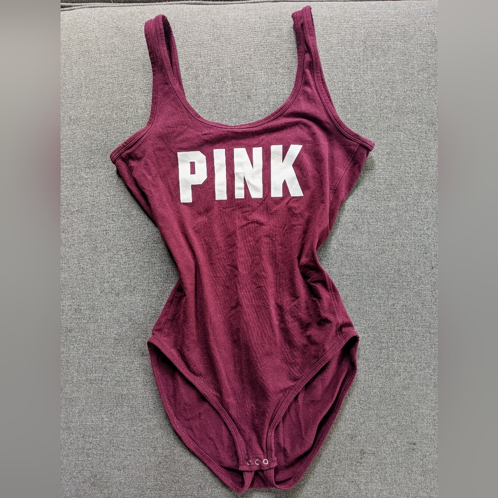 PINK Victoria's Secret Burgundy Bodysuit